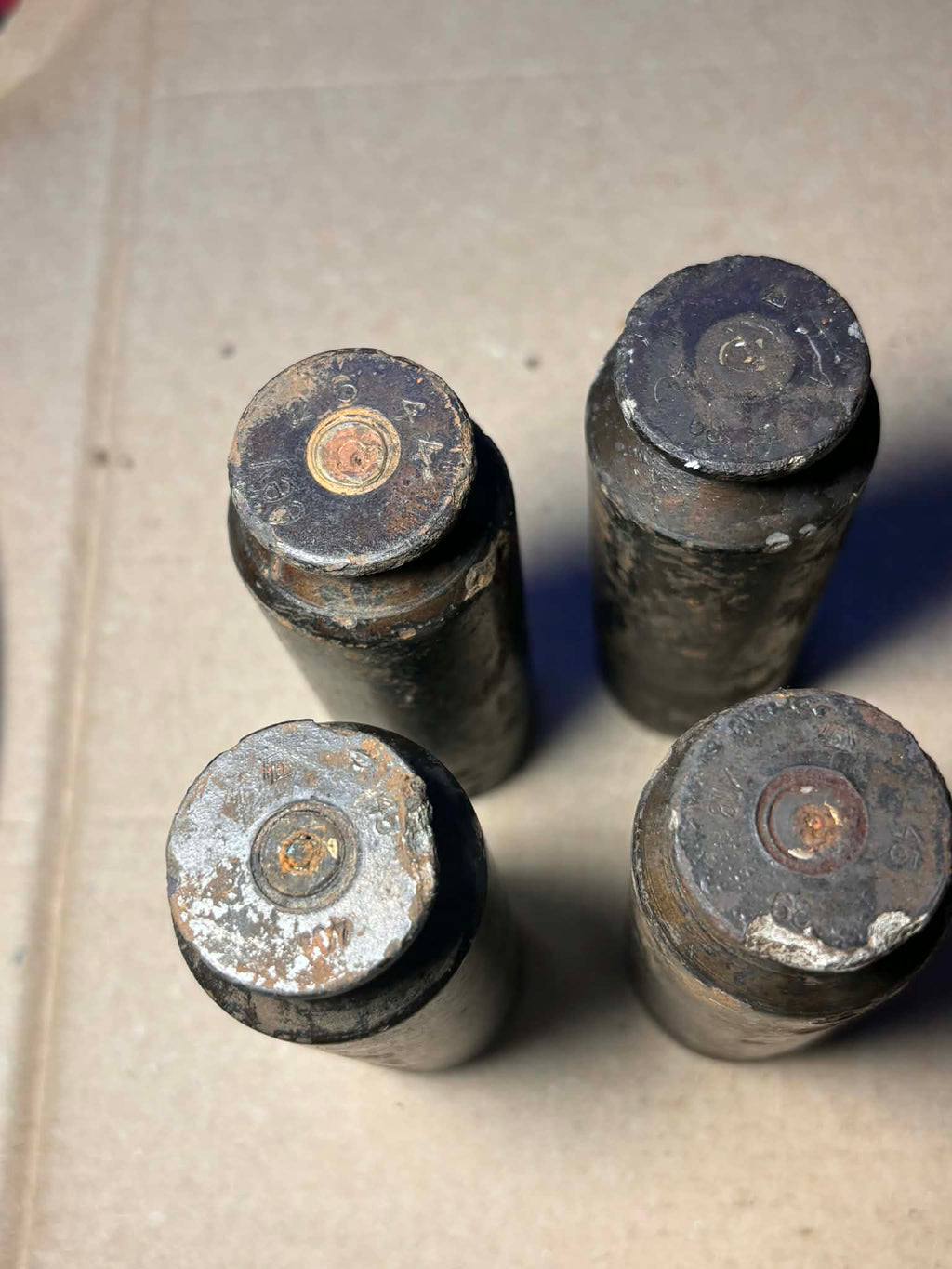 WWII German 30mm MK 108 Aircraft Shells – Lot of 4 | Original Inert Luftwaffe Collectibles