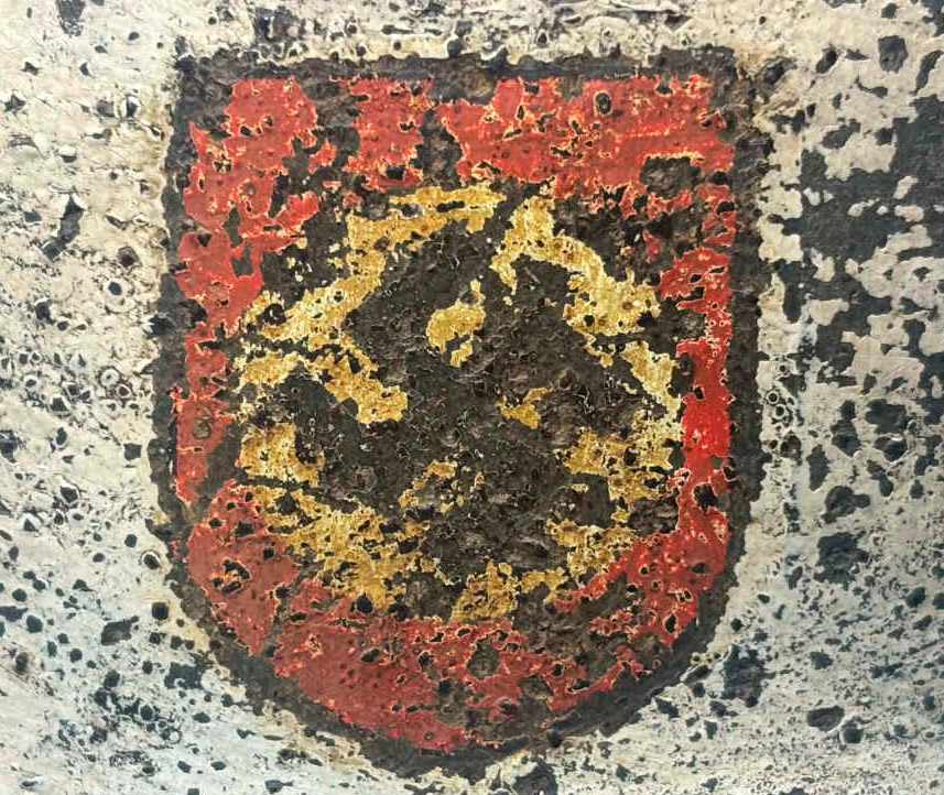 WWII German ET66 Double Decal Winter Camouflage Helmet