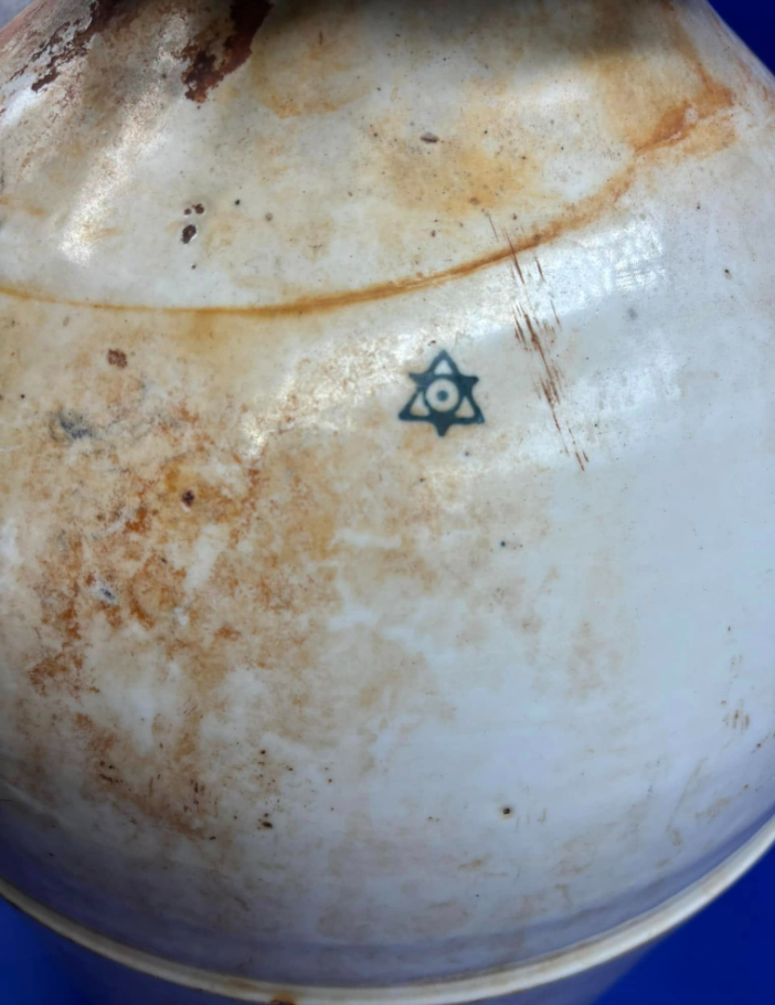 WWII Imperial Japanese Navy ceramic fuel tank / fuel container associated with the Shūsui rocket fighter program