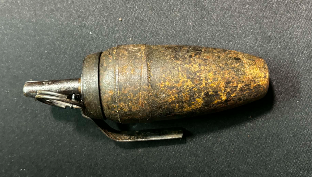 WWII Finnish Improvised Hand Grenade – Converted Soviet 50mm Mortar – Inert