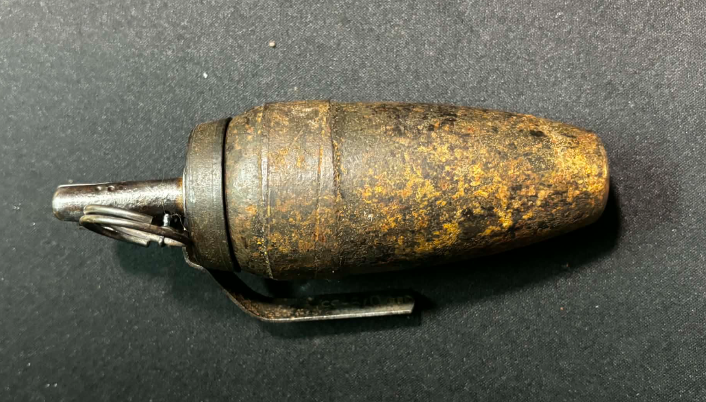 WWII Finnish Improvised Hand Grenade – Converted Soviet 50mm Mortar – Inert